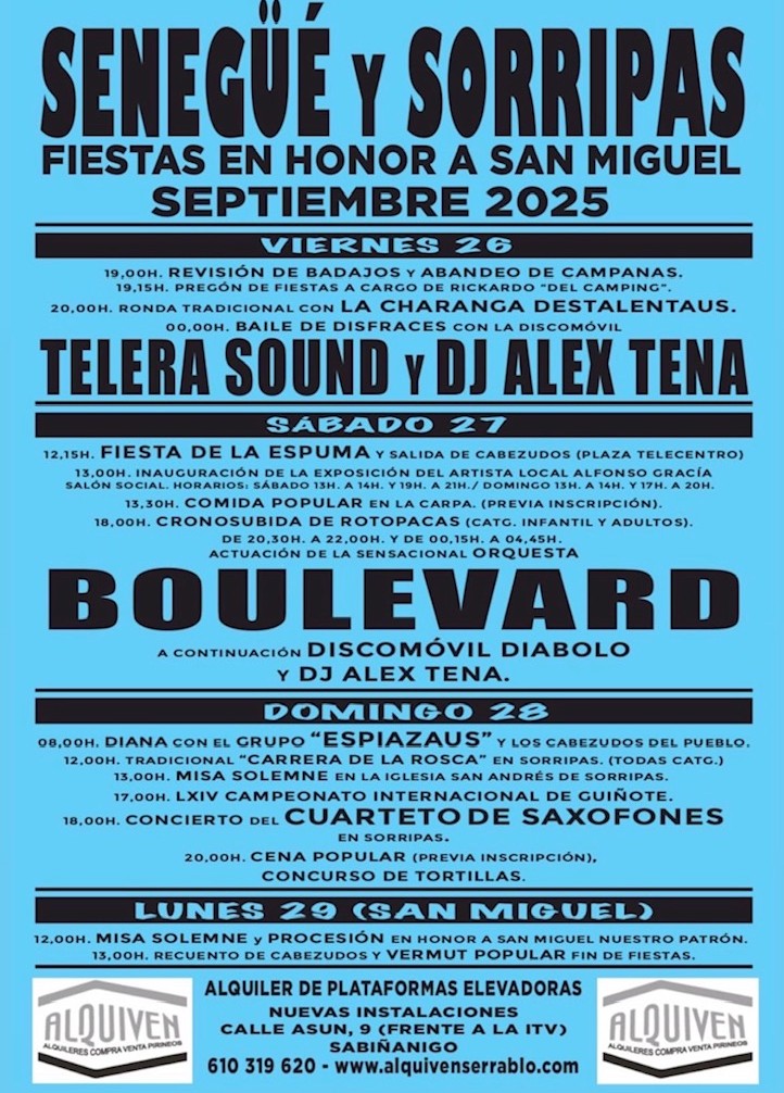 Fiestas de Senegüé y Sorripas