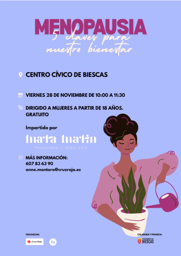 Taller menopausia en Biescas