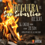 Hoguera en Biescas