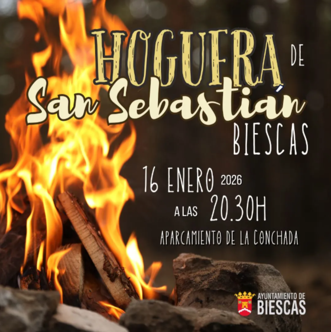 Hoguera en Biescas