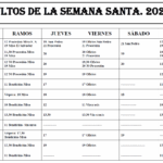 Culto en Semana Santa